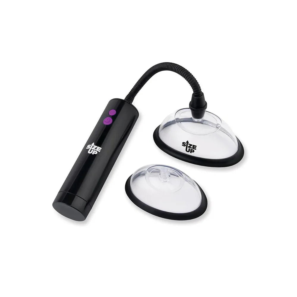Size Up Rechargeable Power Plumper Pussy Pump - USB Rechargeable Vagina Pump with Interchangeable Chambers - Take A Peek