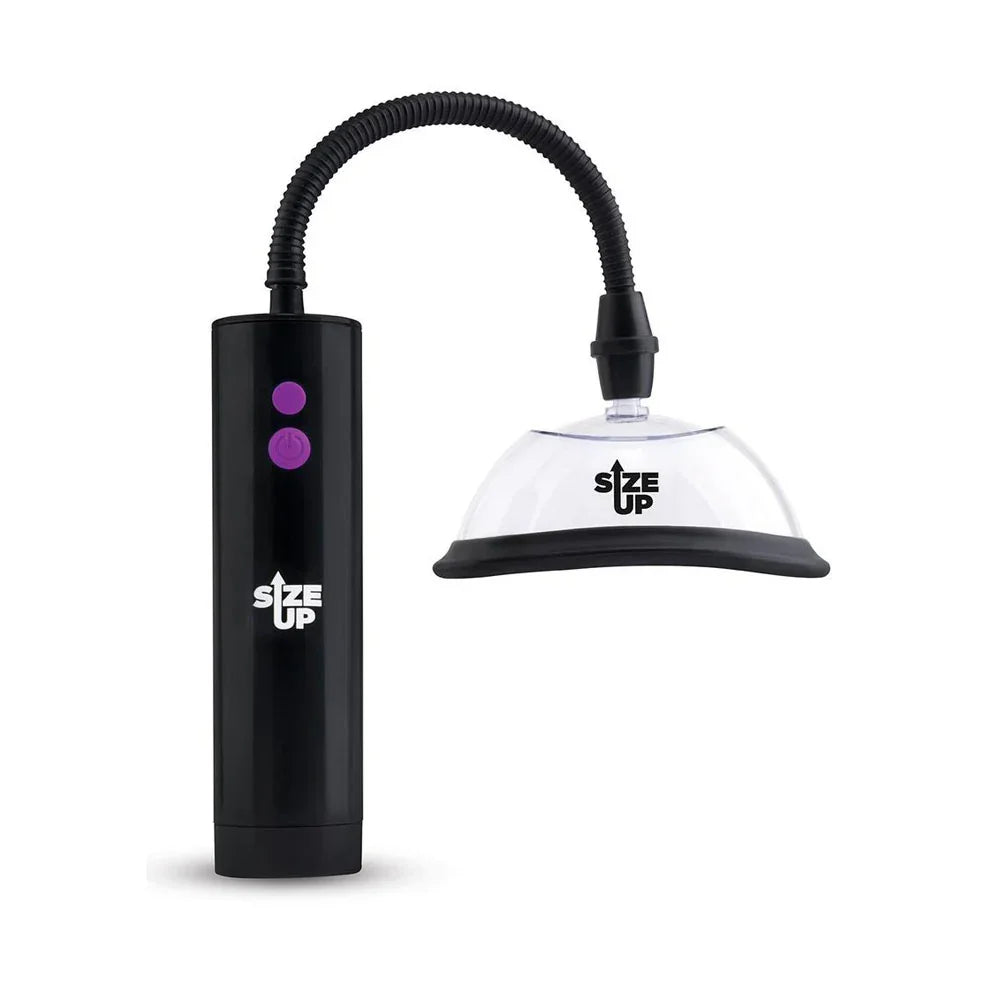 Size Up Rechargeable Power Plumper Pussy Pump - USB Rechargeable Vagina Pump with Interchangeable Chambers - Take A Peek