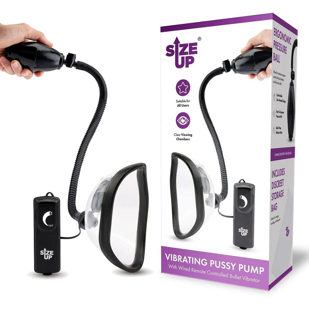 Size Up Vibrating Pussy Pump - Vibrating Vagina Pump - Take A Peek