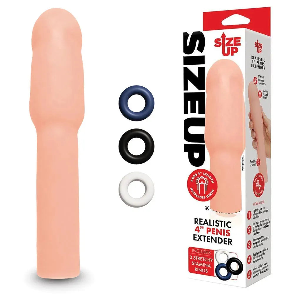 Size Up Realistic 4 Inch Penis Extender - Take A Peek