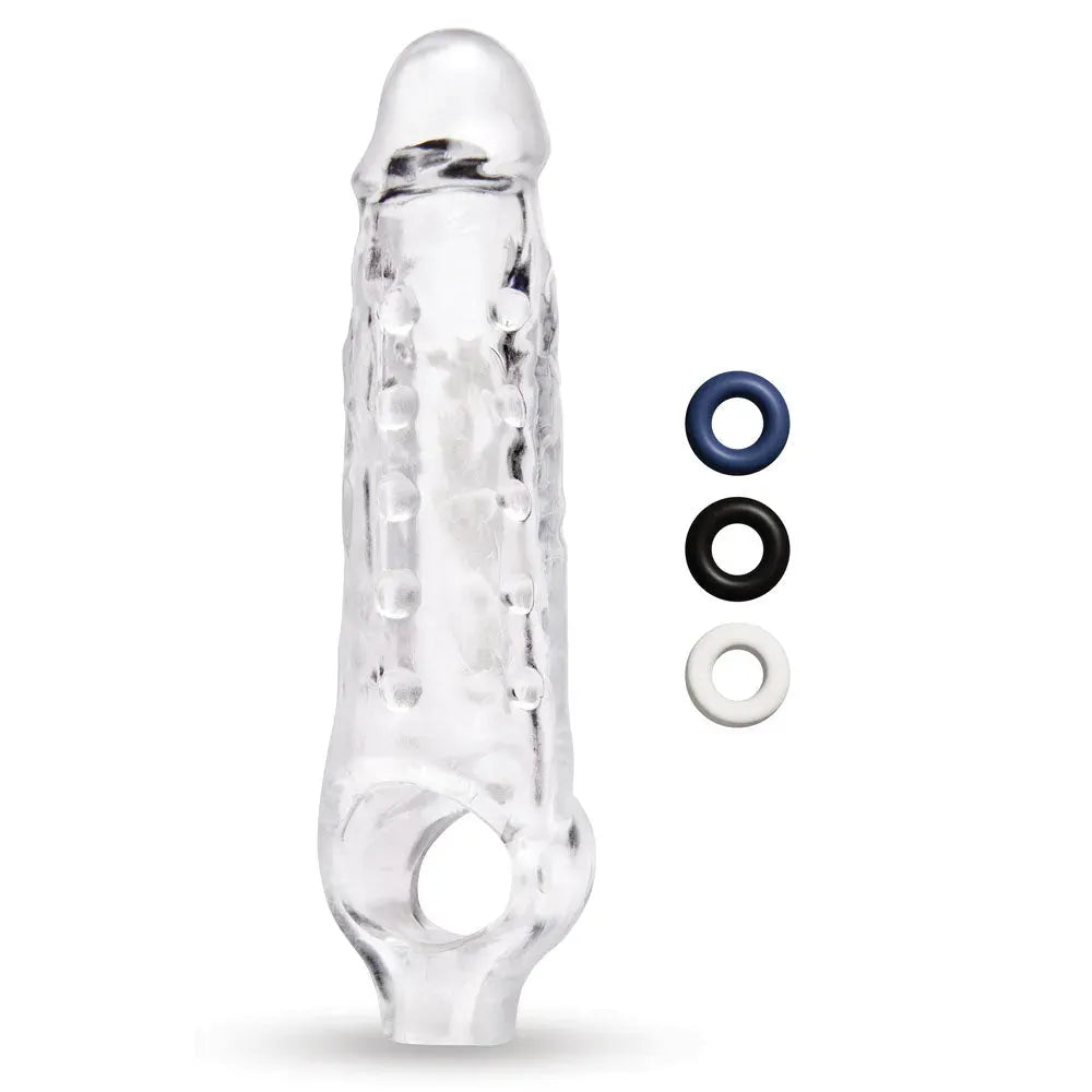 Size Up 1 Inch See-Thru Stretch Penis Extender - Take A Peek