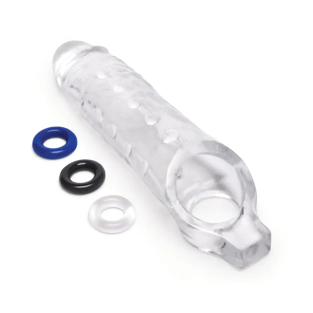 Size Up 1 Inch See-Thru Stretch Penis Extender - Take A Peek