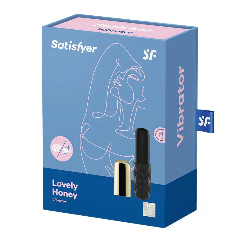 Satisfyer Mini Sparking Darling - Gold/Black USB Rechargeable Mini Vibrator - Take A Peek