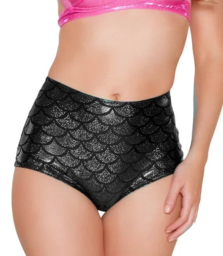 CC401 - Scale High Waist Mermaid Shorts - Take A Peek