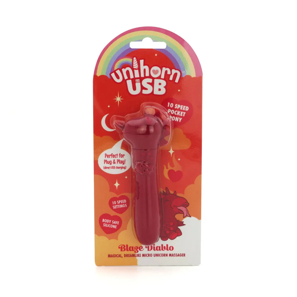 Unihorn - USB Bullet - Blaze Diablo - USB Rechargeable Vibrating Bullet - Take A Peek