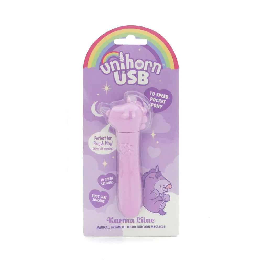 Unihorn - USB Bullet - Karma Lilac - Lilac USB Rechargeable Vibrating Bullet - Take A Peek