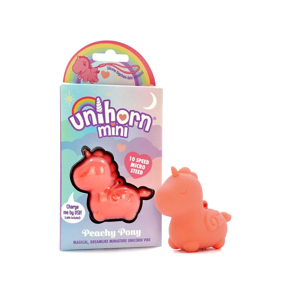 Unihorn Mini - Peachy Pony - Peach USB Rechargeable Stimulator - Take A Peek