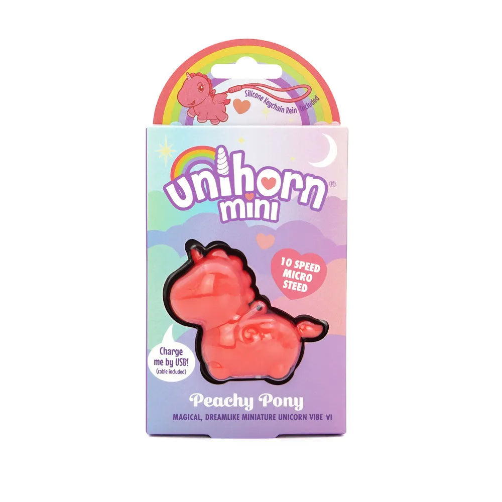 Unihorn Mini - Peachy Pony - Peach USB Rechargeable Stimulator - Take A Peek