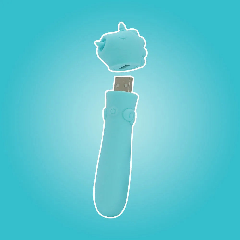 Unihorn - USB Bullet - Mount'n Peak - Teal USB Rechargeable Vibrating Bullet - Take A Peek