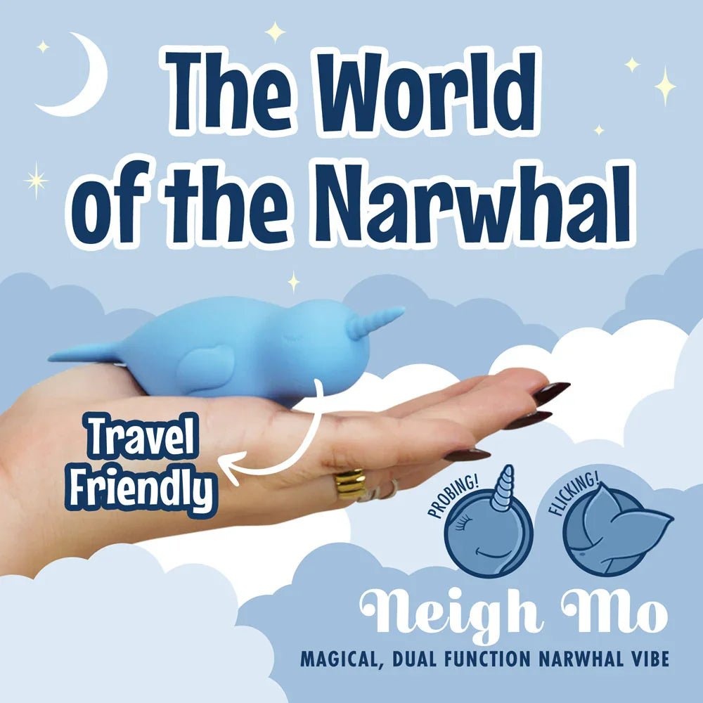 Unihorn of the Sea - Neigh Mo - The Narwhal - USB Rechargeable Dual Motor Stimulator - Take A Peek