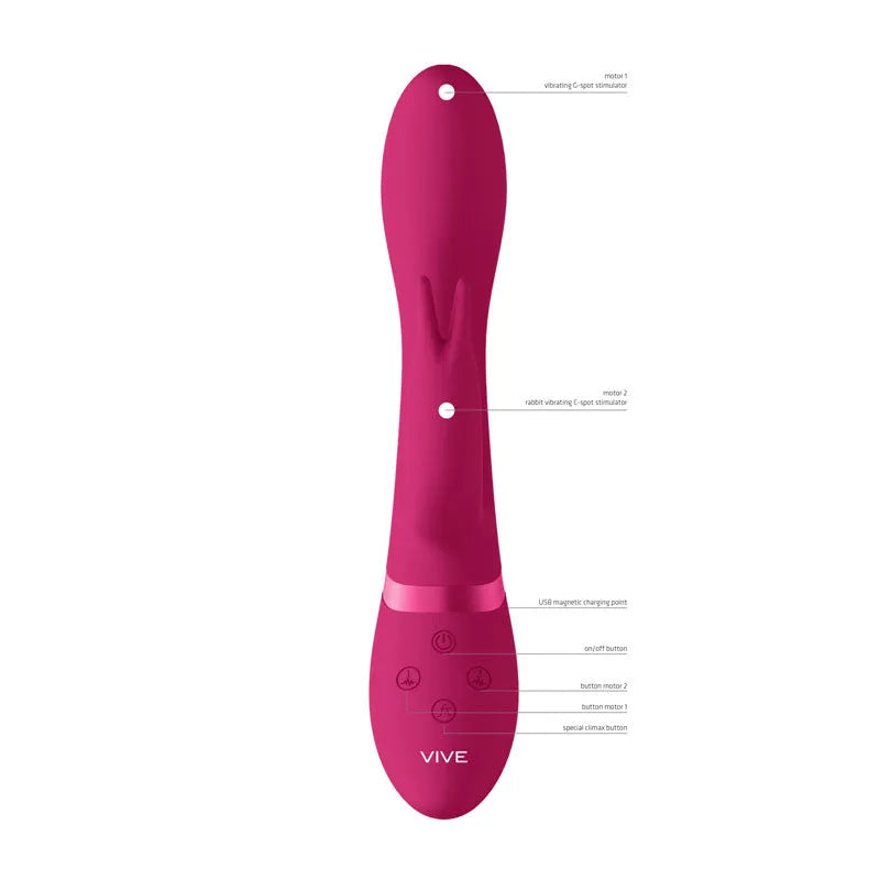 Vive Zosia - 21.3 cm USB Rechargeable Rabbit Vibrator - Take A Peek