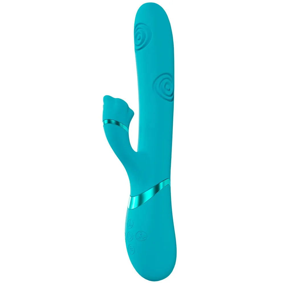 VIVE Fiore - 25 cm USB Rechargeable Tapping Rabbit Vibrator - Take A Peek