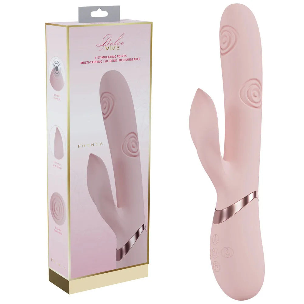 VIVE Fronda - - 25 cm USB Rechargeable Tapping Rabbit Vibrator - Take A Peek