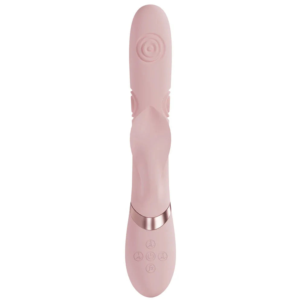 VIVE Fronda - - 25 cm USB Rechargeable Tapping Rabbit Vibrator - Take A Peek