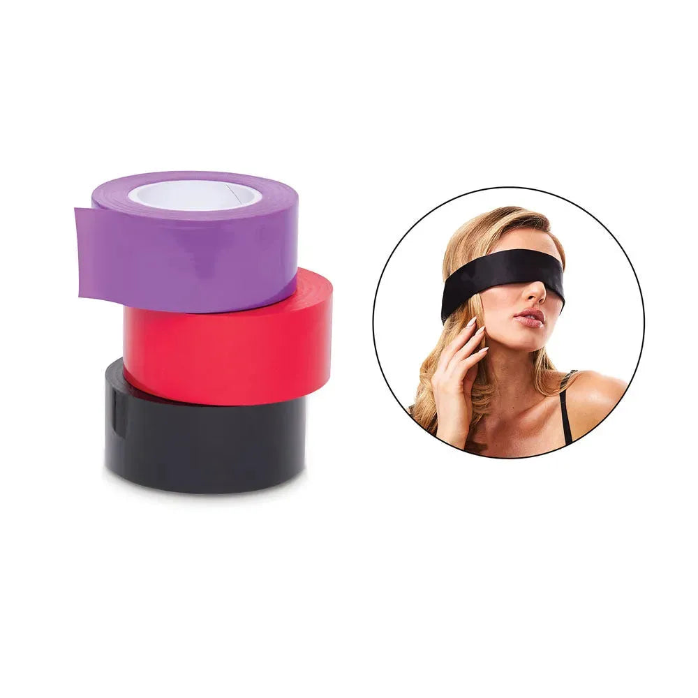 WhipSmart Bondage Tape 3-Pack with Blindfold - Take A Peek