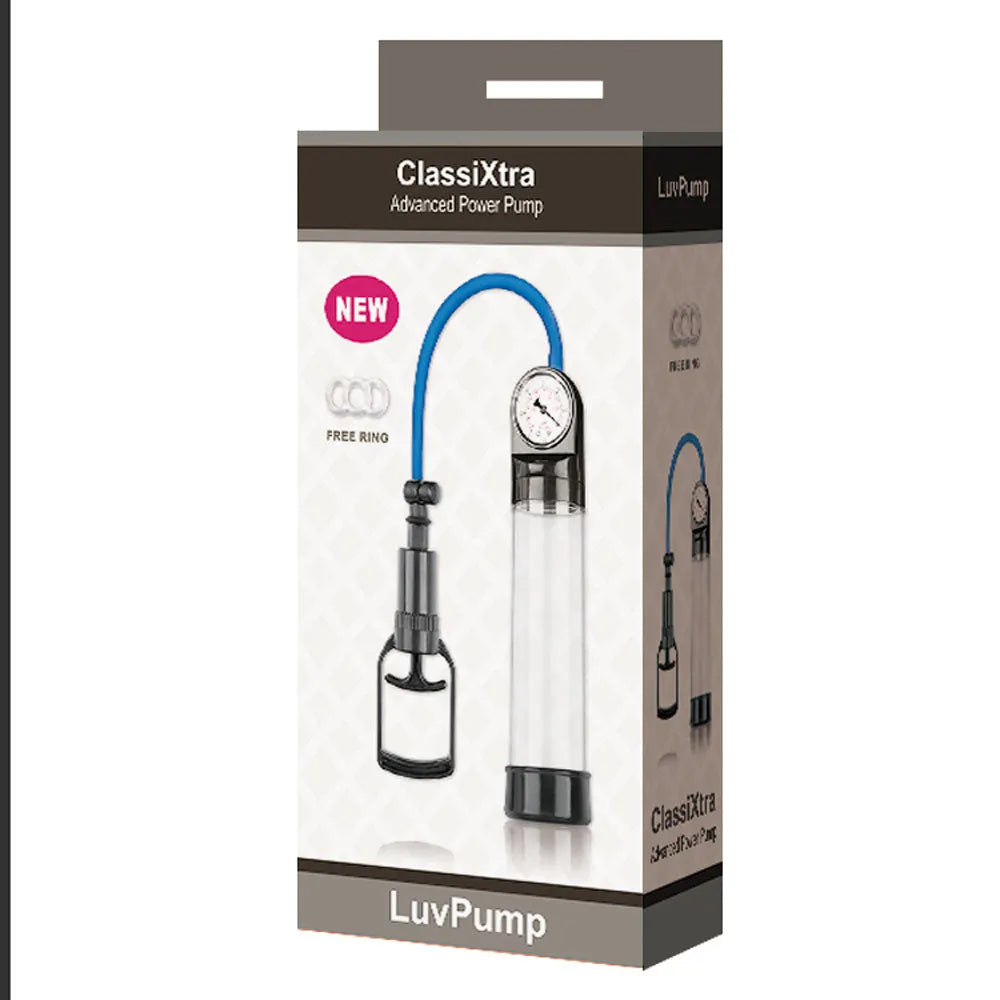 LuvPump ClassiXtra Advanced Power Pump - Penis Pump with Pressure Gauge - Take A Peek