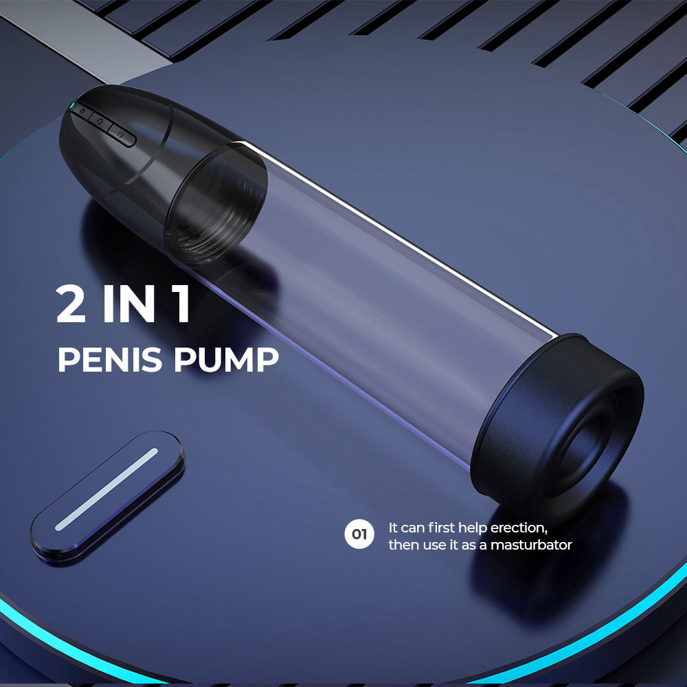 LuvPump Smart Penis Pump - USB Rechargeable 2-in-1 Automatic Penis Pump - Take A Peek