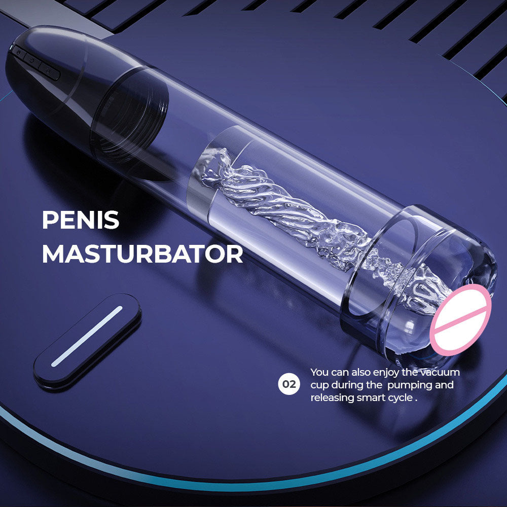 LuvPump Smart Penis Pump - USB Rechargeable 2-in-1 Automatic Penis Pump - Take A Peek