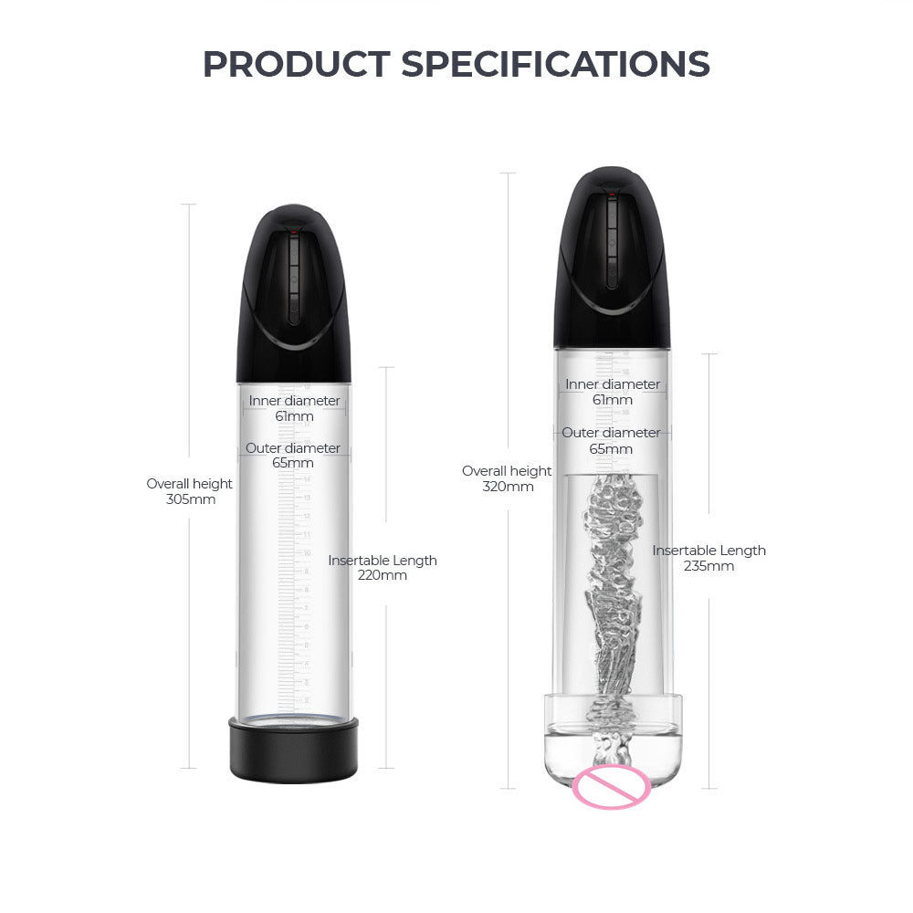 LuvPump Smart Penis Pump - USB Rechargeable 2-in-1 Automatic Penis Pump - Take A Peek