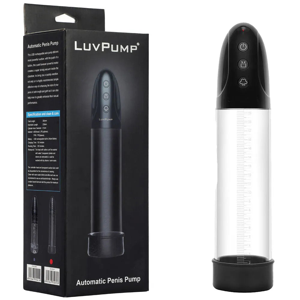 LuvPump Automatic Penis Pump - USB Rechargeable Automatic Penis Pump - Take A Peek