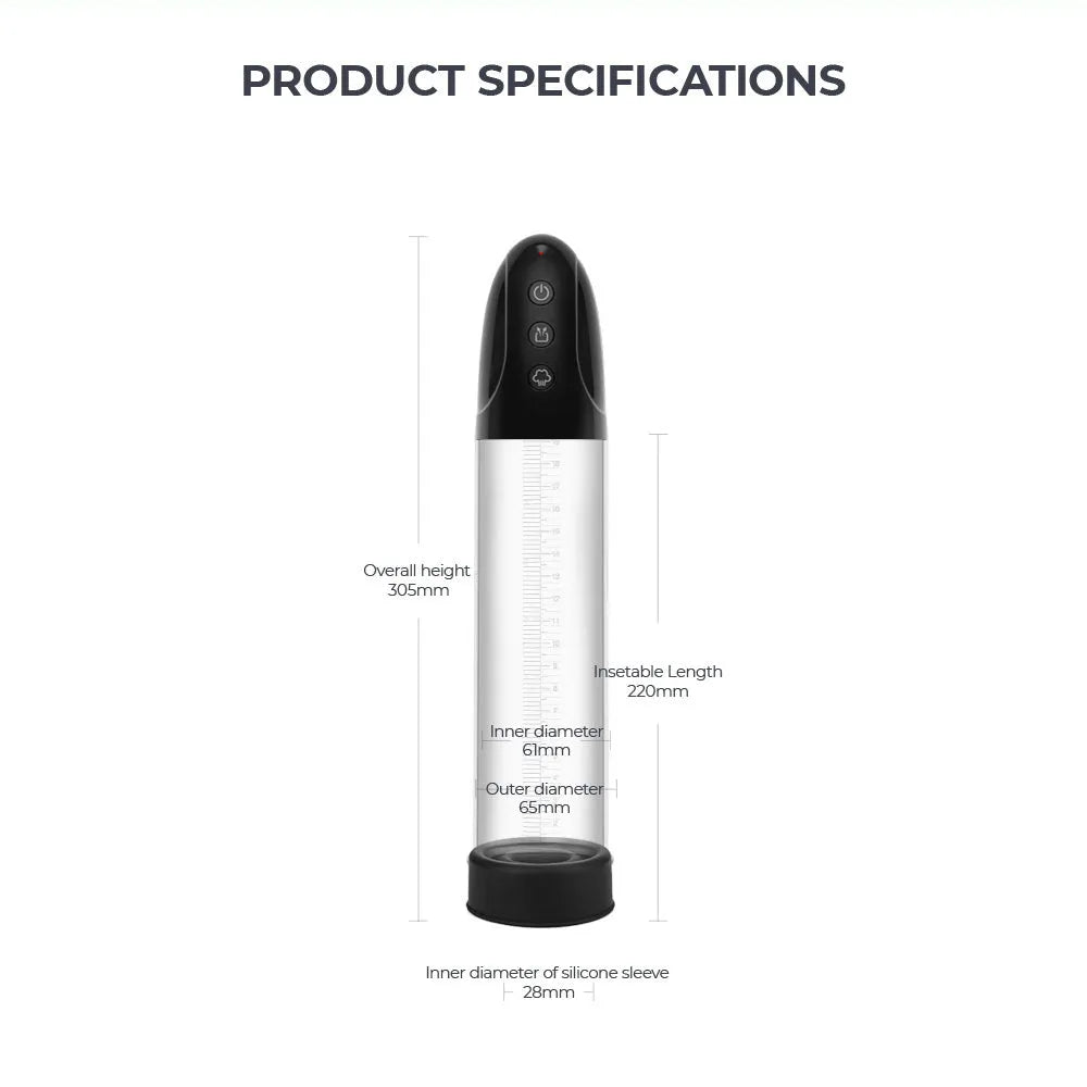 LuvPump Automatic Penis Pump - USB Rechargeable Automatic Penis Pump - Take A Peek