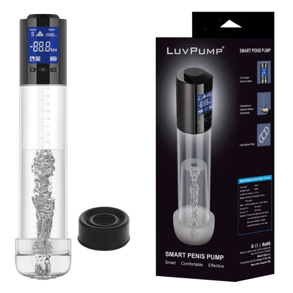 LuvPump Smart Penis Pump - USB Rechargeable Automatic Penis Pump - Take A Peek