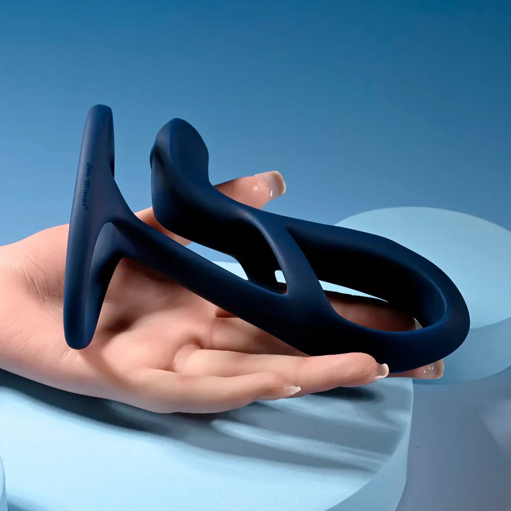 Zero Tolerance BIG TIME - Navy USB Rechargeable Vibrating Penis Sleeve with Wireless Remote - Take A Peek