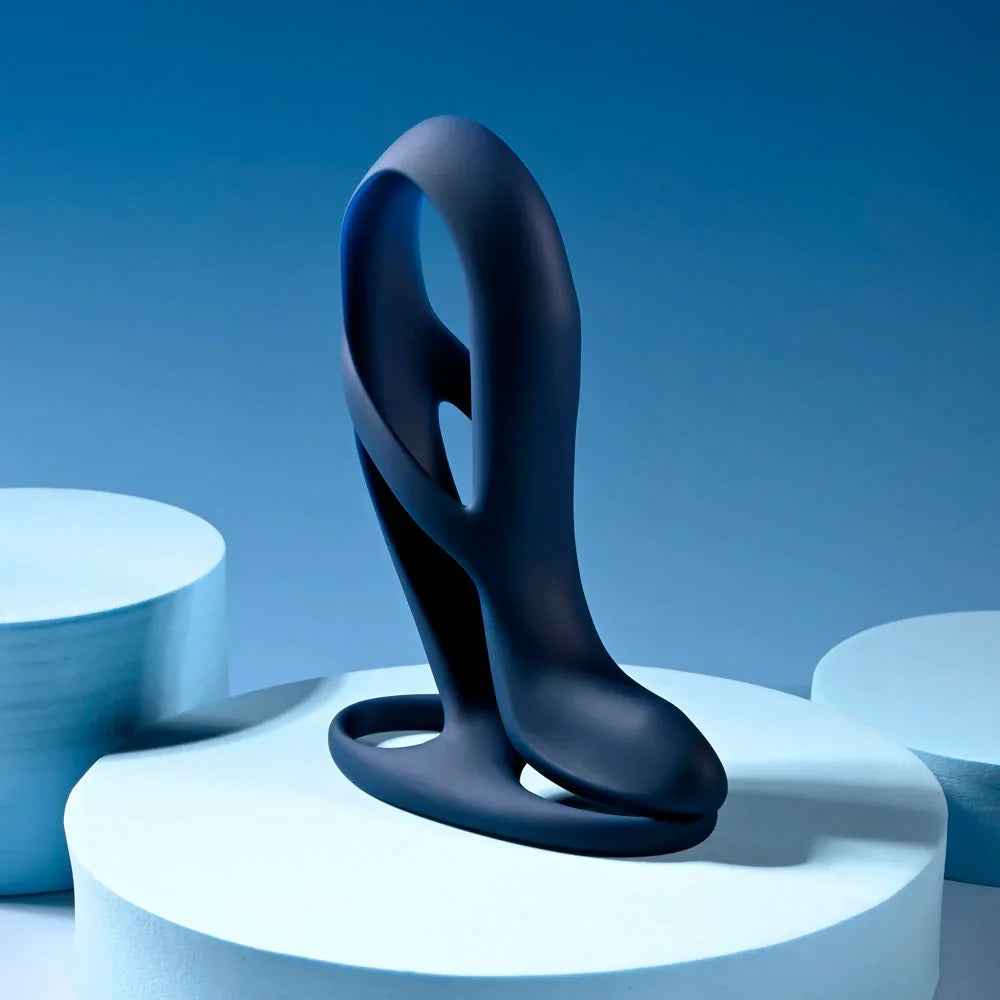 Zero Tolerance BIG TIME - Navy USB Rechargeable Vibrating Penis Sleeve with Wireless Remote - Take A Peek