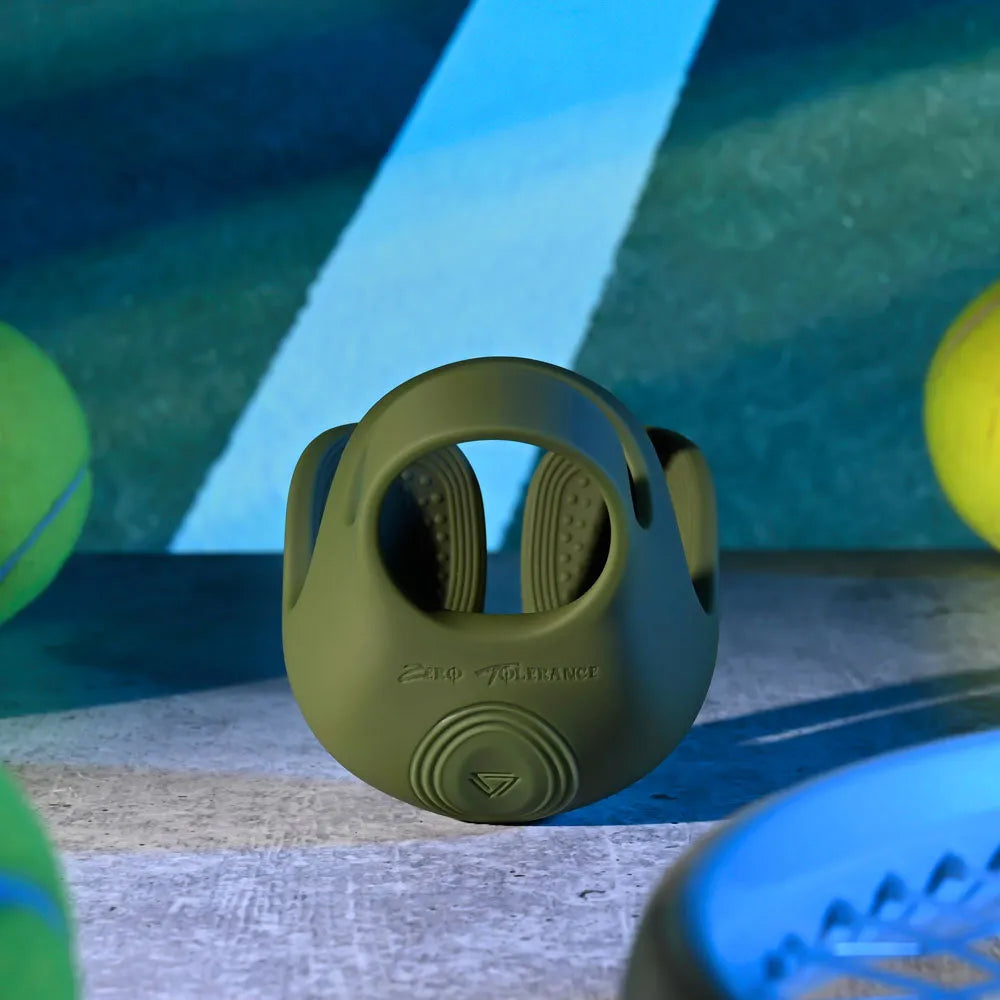 Zero Tolerance NUTTY BUDDY - Olive USB Rechargeable Vibrating Cock & Balls Ring - Take A Peek