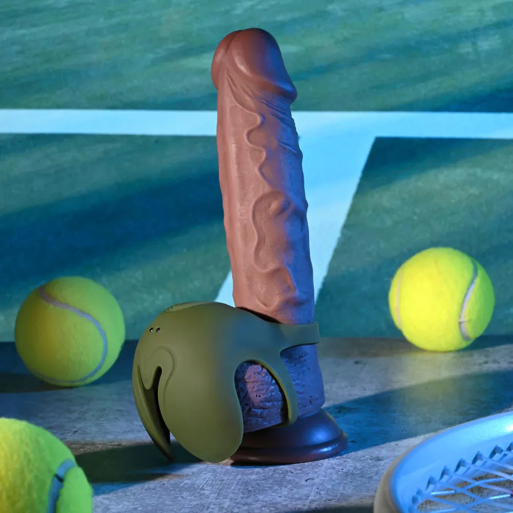 Zero Tolerance NUTTY BUDDY - Olive USB Rechargeable Vibrating Cock & Balls Ring - Take A Peek