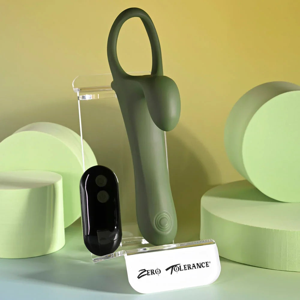 Zero Tolerance STRAP, TAP & GO - USB Rechargeable Vibrating & Tapping Penis Sleeve with Wireless Remote - Take A Peek