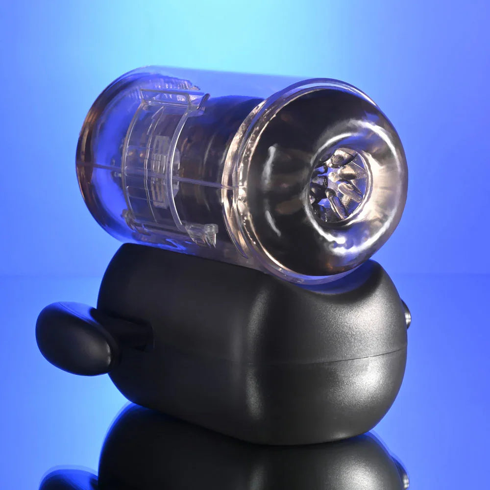 Zero Tolerance HOLD ME TIGHT - USB Rechargeable Vibrating Auto Stroker with Phone Holder - Take A Peek