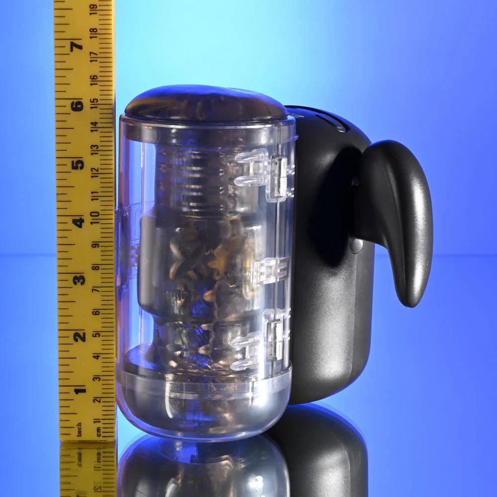 Zero Tolerance HOLD ME TIGHT - USB Rechargeable Vibrating Auto Stroker with Phone Holder - Take A Peek