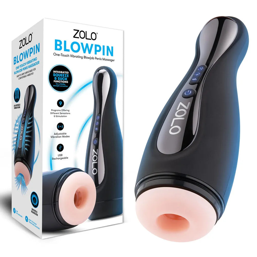Zolo Blowpin - USB Rechargeable Auto Sucking and Vibrating Masturbator - Take A Peek