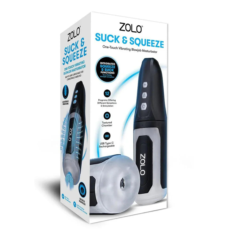 Zolo Suck & Squeeze - USB Rechargeable Sucking Auto Masturbator - Take A Peek