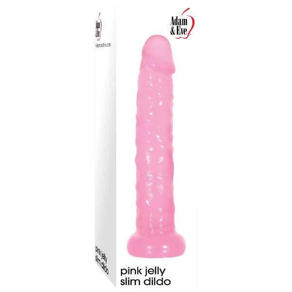 Adam & Eve Pink Jelly Slim Dildo - Take A Peek