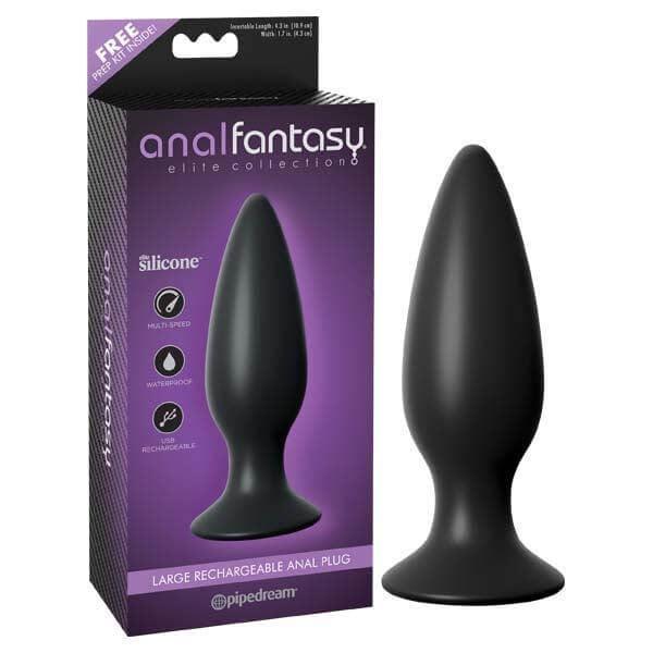 Anal Fantasy Elite Collection Large Rechargeable Anal Plug - Take A Peek