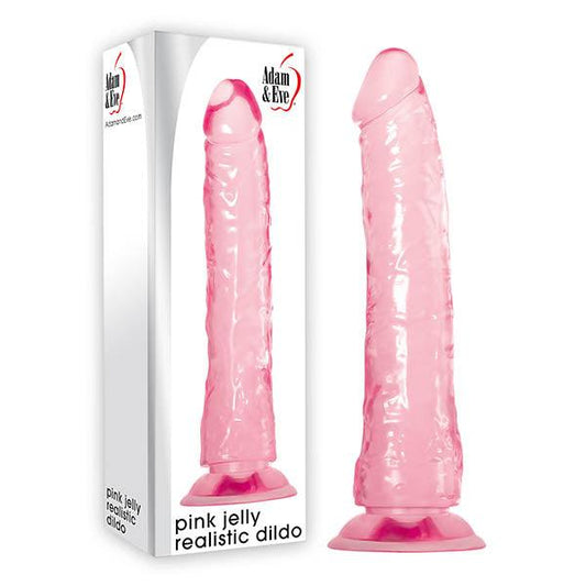 Adam & Eve Pink Jelly Realistic Dildo - Take A Peek