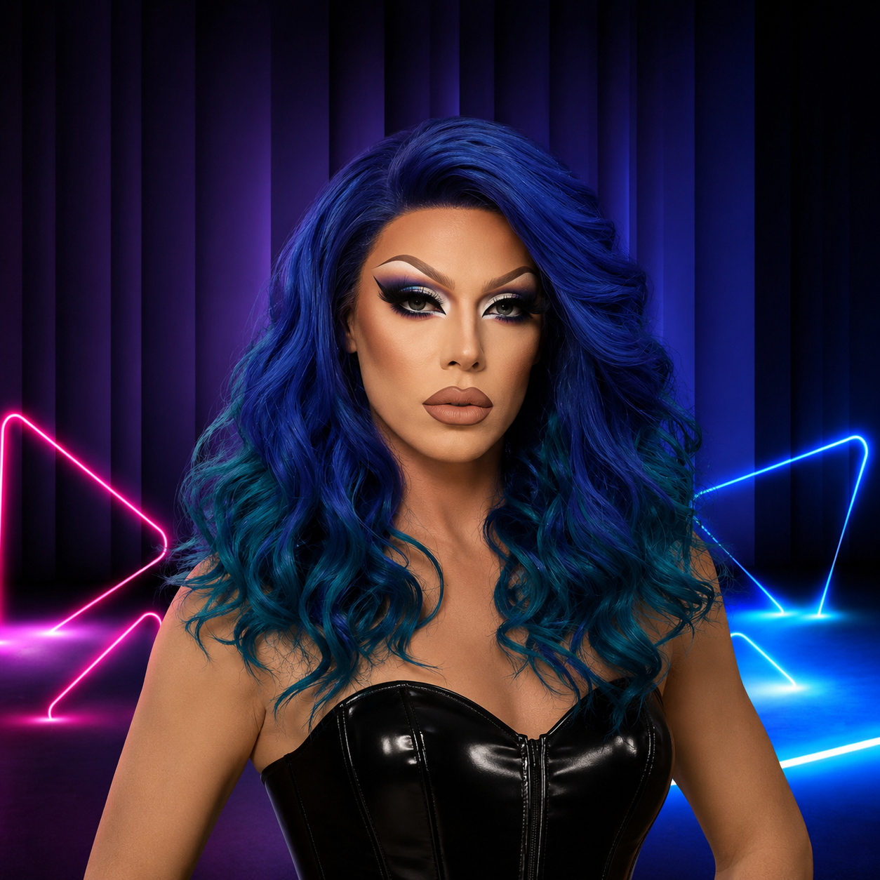 Premium lace front wig for drag queens in Australia with natural hairline and volume.