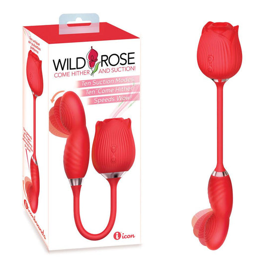 Wild Rose Come Hither & Suction Vibrator - Take A Peek