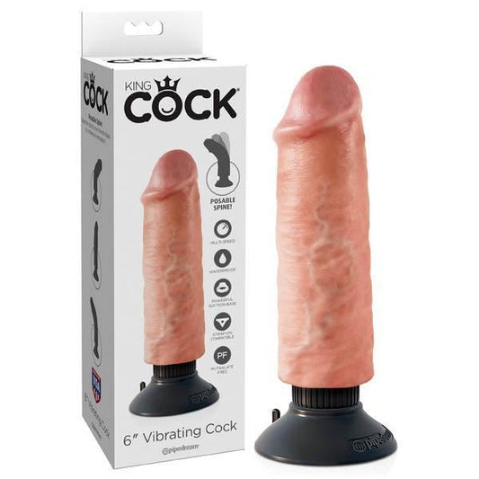 King Cock 6'' Vibrating Cock - Take A Peek