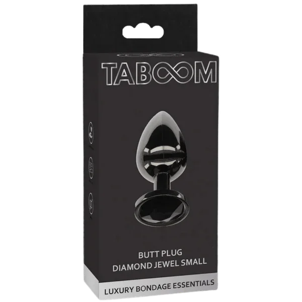 Butt Plug With Diamond Jewel S (Black) - Take A Peek