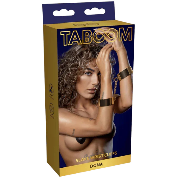 Slave Wrist Cuffs (Gold) - Take A Peek