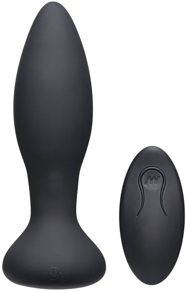 Vibe - Experienced - Rechargeable Silicone Anal Plug With Remote (Black) - Take A Peek