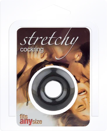 Stretchy Cockring (Black)-06-071BLK-BCD