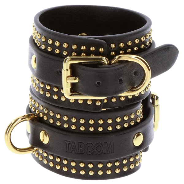 Studded Wrist Cuffs Set (Black) - Take A Peek