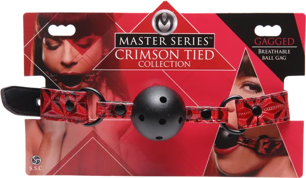 Crimson Tied Breathable Ball Gag - Take A Peek