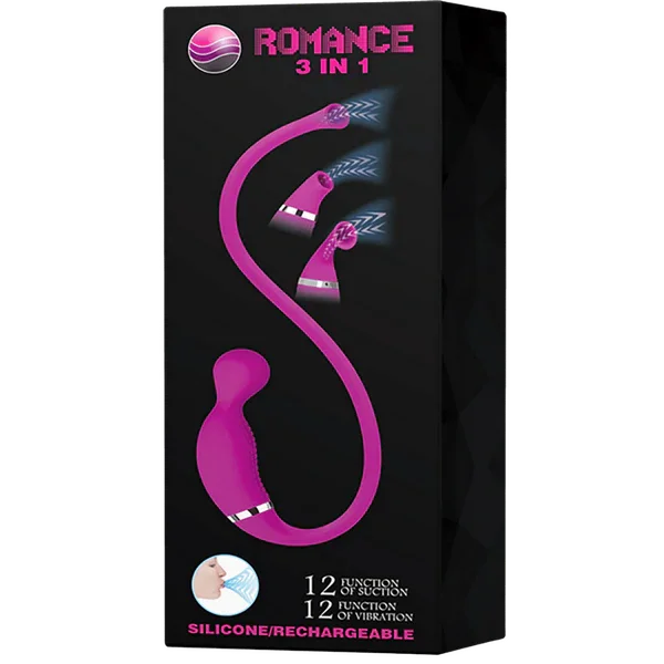 Rechargeable Romance 3in1 Vibrator (Purple) - Take A Peek