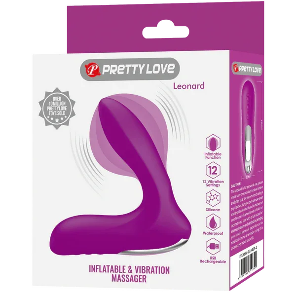 Inflatable Massager - Leonard (Purple) - Take A Peek