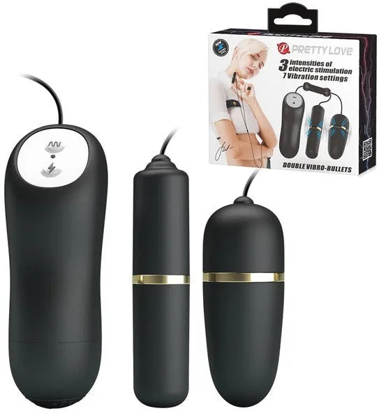 Double Vibro Bullets (Black) - Take A Peek